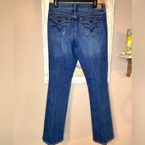 Trendy Levis 515 Jeans Bootcut Women’s 10 Blue Denim Stretch Flap Pockets